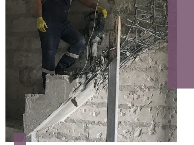 Демонтаж металлических и бетонных лестниц в Россоши