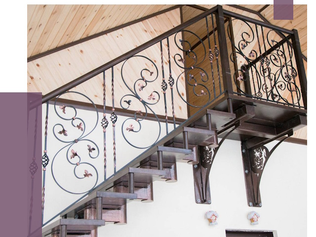 Кованые лестницы в Россоши от 80878 руб. под ключ