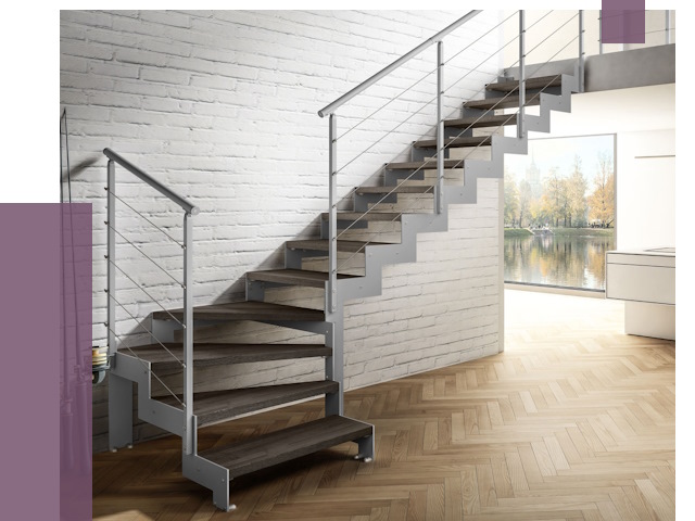 Г-образные лестницы под ключ в Россоши от 37588 руб. | ПРОЛЁТ-Рсс