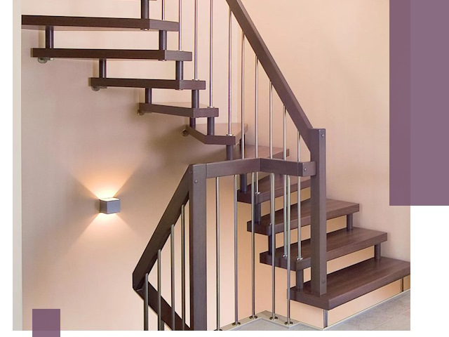 Изготовление лестниц на больцах в Россоши под ключ