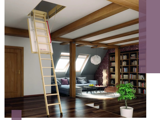 Чердачные лестницы под ключ в Россоши: изготовление и монтаж