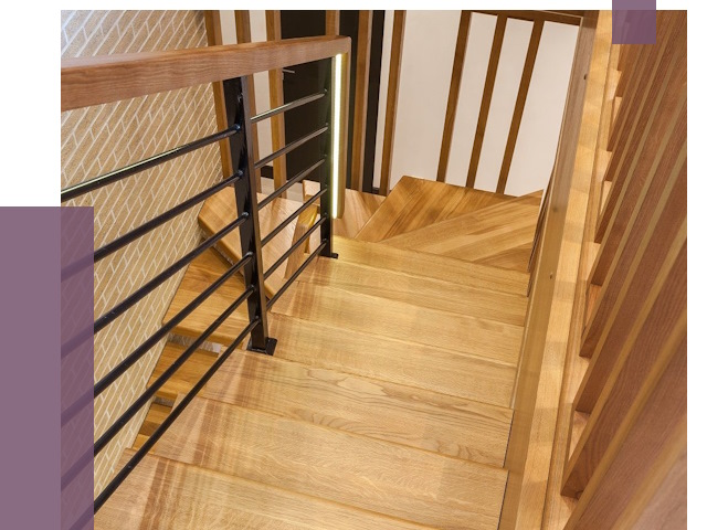 Лестницы из ясеня в Россоши под ключ от 10162 руб. 