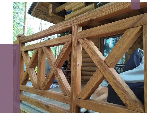 Деревянные перила под ключ в Россоши от 7777 руб. 