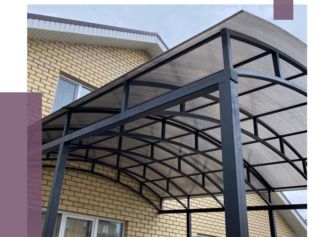 Монтаж козырьков в Россоши от 11665 руб. | ПРОЛЁТ-Рсс