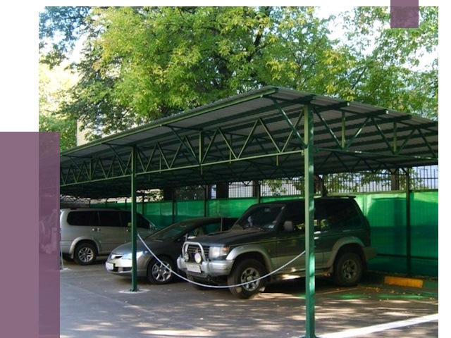 Навесы для парковки в Россоши от 81397 руб. заказать | ПРОЛЁТ-Рсс