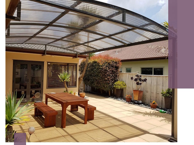 Навесы во двор под ключ в Россоши — изготовление и монтаж