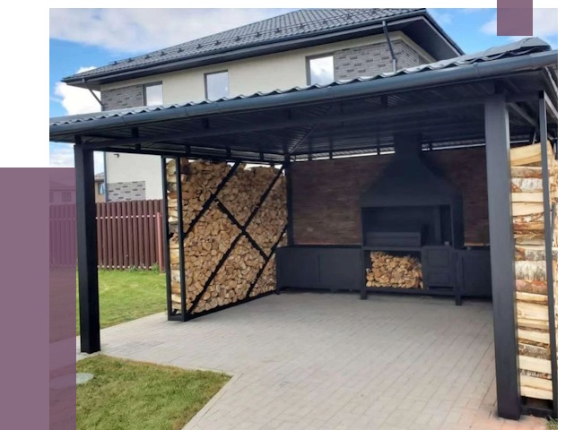 Навесы для барбекю в Россоши от 12909 руб. под ключ | ПРОЛЁТ-Рсс