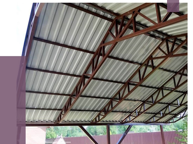 Навесы из профнастила в Россоши от 7466 руб. | ПРОЛЁТ-Рсс