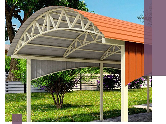 Навесы из профнастила под ключ в Россоши — установка и монтаж