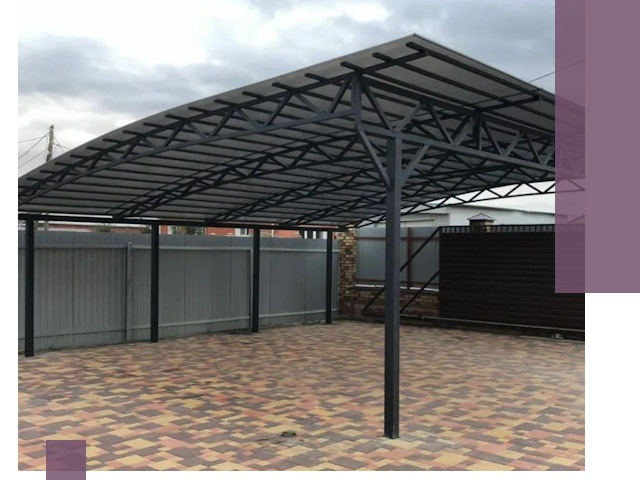 Металлические навесы под ключ в Россоши — изготовление и монтаж