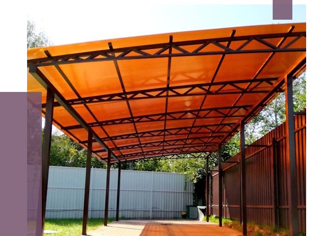 Односкатные навесы под ключ в Россоши от 13324 руб. 