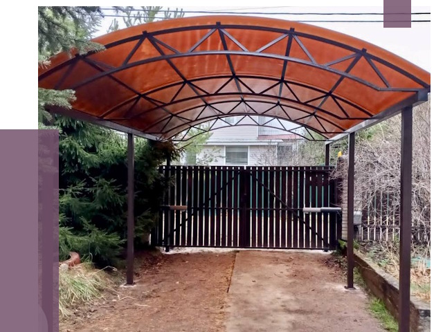 Арочные навесы в Россоши от 12909 руб. — изготовление и монтаж | ПРОЛЁТ-Рсс