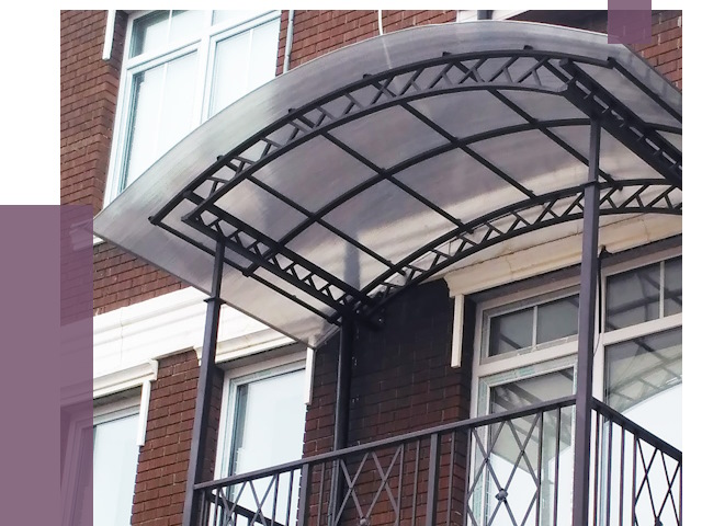 Козырьки над балконом в Россоши от 8762 руб.  | ПРОЛЁТ-Рсс