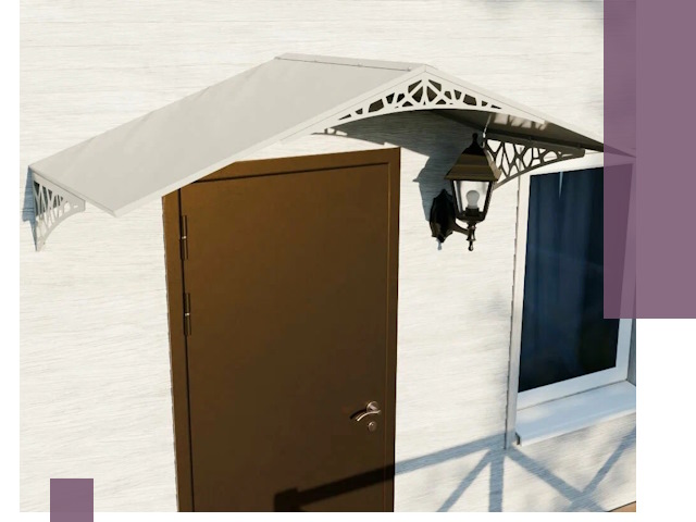 Металлические козырьки на входы и террасы в Россоши