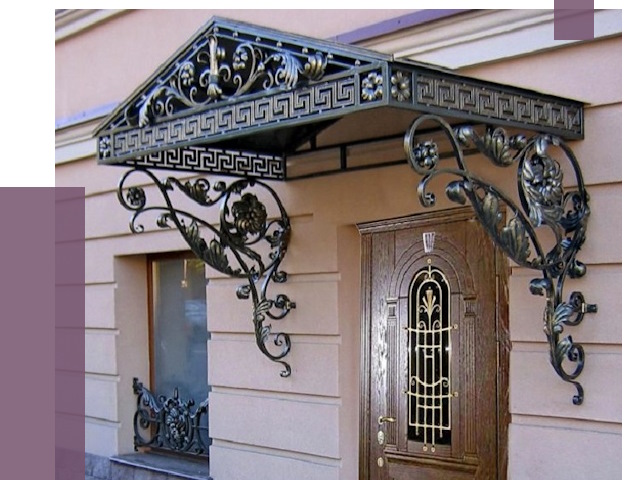 Кованые козырьки в Россоши под ключ от 12909 руб. — ПРОЛЁТ